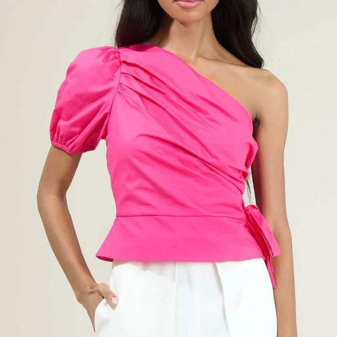 top Sugarlips Verdusa One Shoulder Pleated Top Sugarlips $65