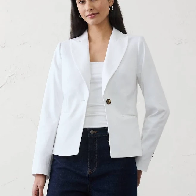 accessory Tailored Linen-Blend Blazer Banana Republic Factory $100
