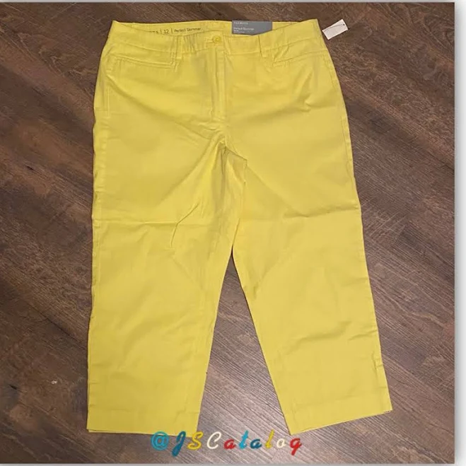 pants Talbots Pants & Jumpsuits | Talbots Women's Bright Yellow Cropped Pants | Color: Yellow | Size: 12 | Jscatalog's Closet Poshmark $25