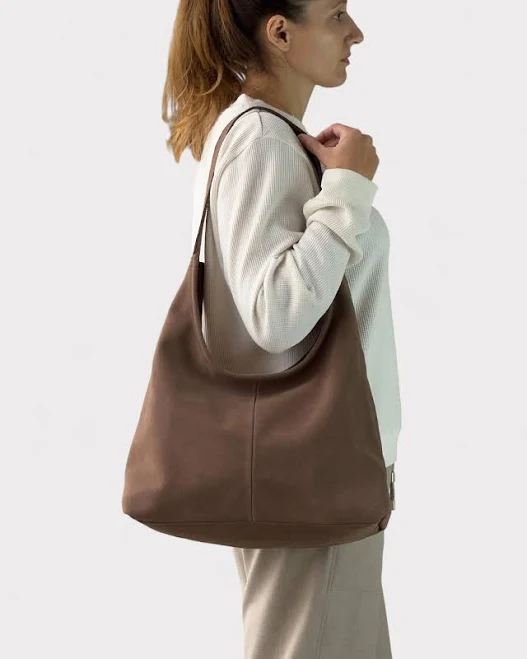 bag Taupe Italian Suede Hobo Bag Etsy - Laroll $165.4