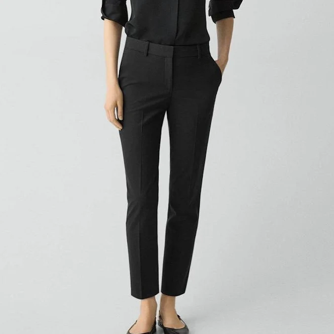 pants Theory Women's Treeca Cropped Wool-Blend Pants AccessoryZ $113.89