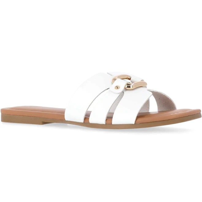shoes Time and Tru Women's Hardware Slide Sandals Walmart $18.98