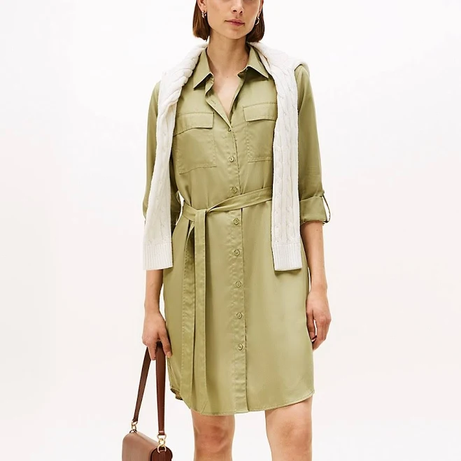 dress Tommy Hilfiger Women's Long-Sleeve Belted Utility Shirtdress Tommy Hilfiger $21.8