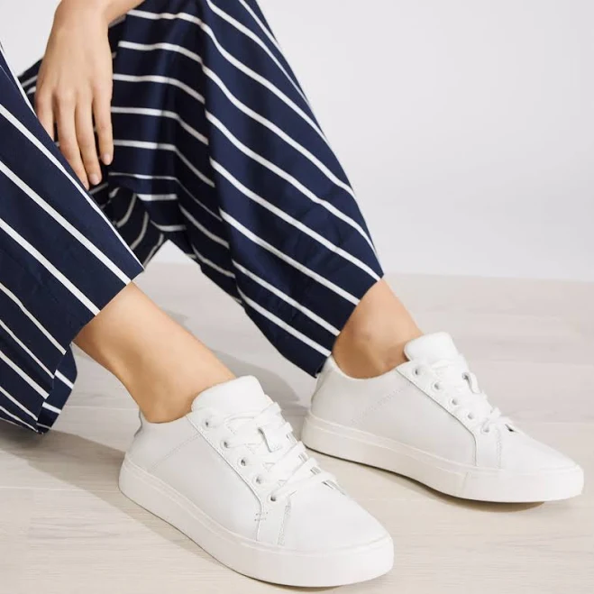 shoes TOMS Women's Kameron Leather Lace-Up Sneakers TOMS.com $63.75