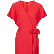 dress Topshop Coral Wrap Midi Dress Poshmark $20