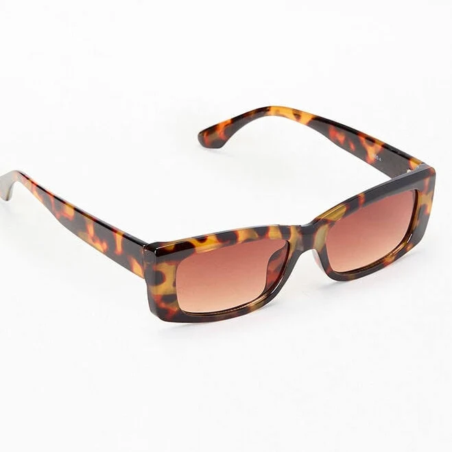 accessory Tortoiseshell Chloe Rectangle Plastic Sunglasses PacSun $12