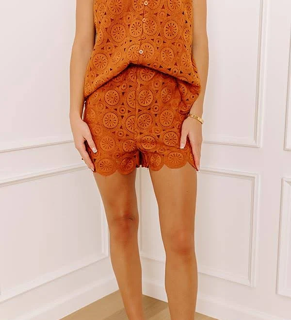 shorts Under The Tucson Sun High Waist Crochet Shorts Impressions Boutique $46