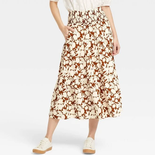 skirt Universal Thread Women's High-Rise Tiered Midi A-Line Skirt Poshmark $28