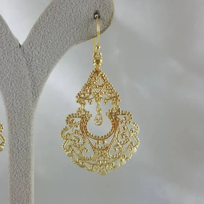 accessory Vintage-Inspired Filigree Chandelier Earrings Etsy - Seller $32.99