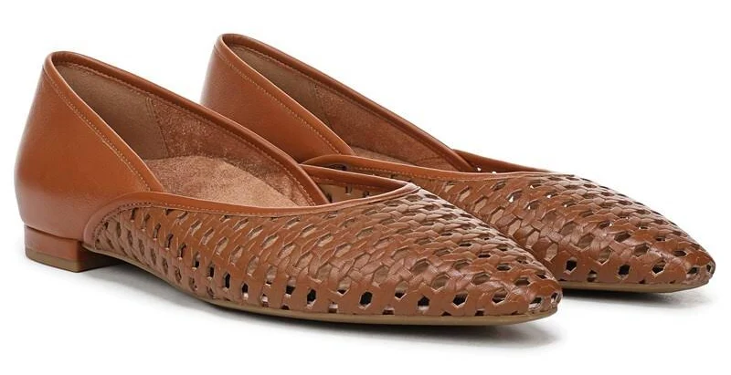 shoes Vionic Women's Gracia Woven Leather Slip-On Flats Famous Footwear $149.99