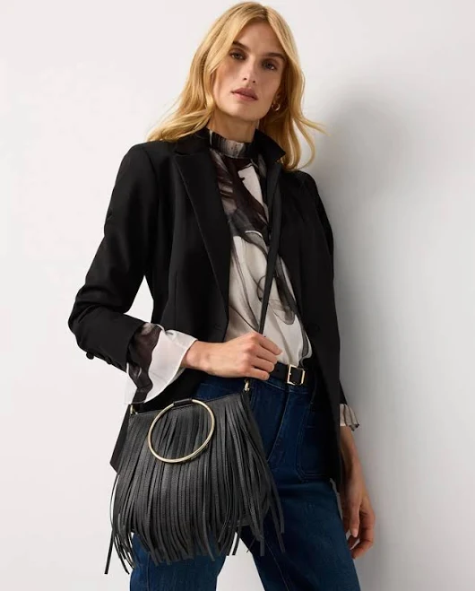 bag White House Black Market Women's Fringe Crossbody Bag White House Black Market $87.5