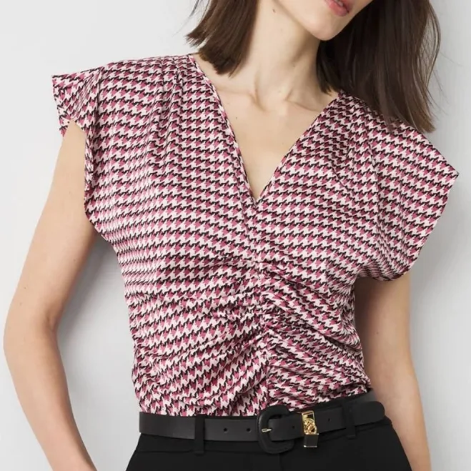 top White House Black Market Women's Ruched Satin Shell White House Black Market $32.49