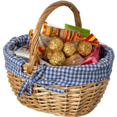 bag Wickerwise Picnic Basket with Handle and Washable Plaid Liner Target $31.78