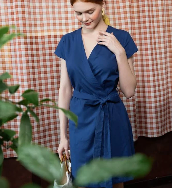dress Women Linen WRAP Dress With Belt Linen Dress With Ties Etsy - Seller $56.16