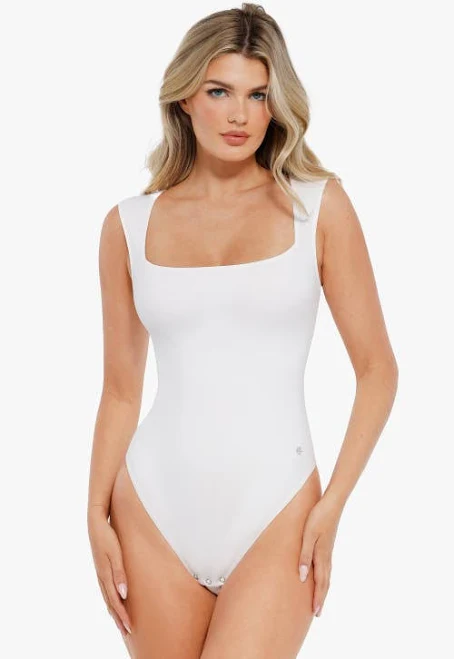 top Women Popilush Cloudsense Square Neck Bodysuit Sleeveless Shapewear Nordstrom $40