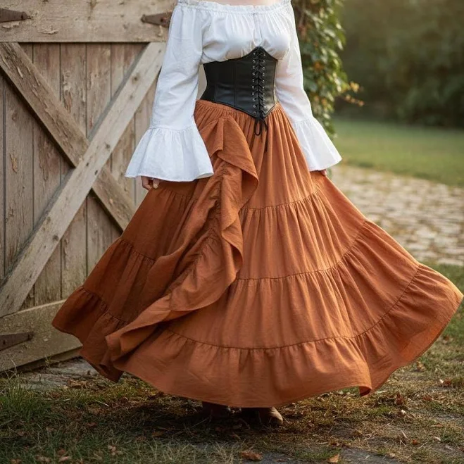 skirt Women's Boho Tiered Maxi Skirt Etsy - Seller $60.93