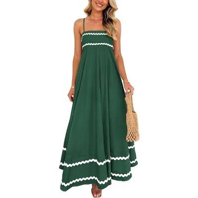 dress Women's Casual Flowy Spaghetti Strap Ruffle Maxi Dress Target $49.99