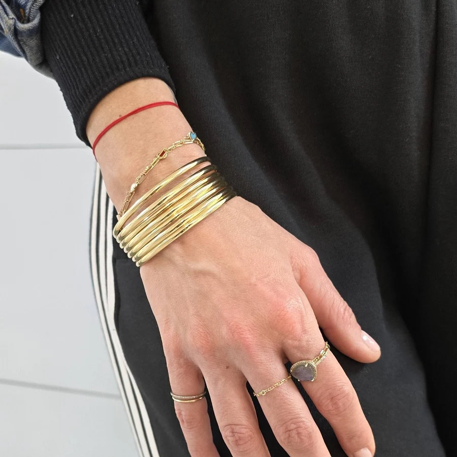 accessory Women's Gold Plated Stackable Bangle Bracelets (Set of 7) Etsy - IsabellaCelini $39.95