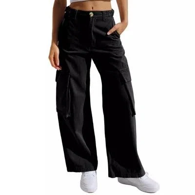pants Women's High-Waisted Stretchy Multi-Pocket Cargo Pants Target $43.99