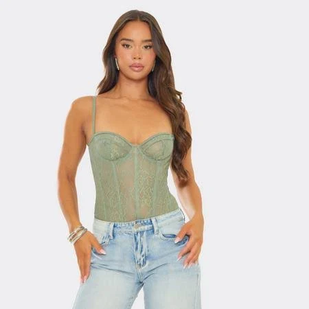 bodysuit Women's Lace Strappy Underwire Corset Bodysuit EGO Shoes US $19.6