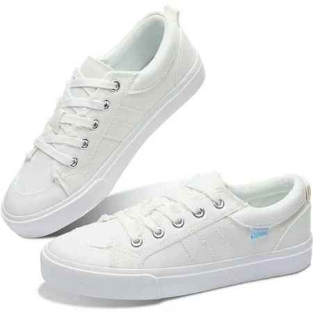 shoes Women's Lace-Up Canvas Sneakers Walmart - Obtaom Shoes $21.77
