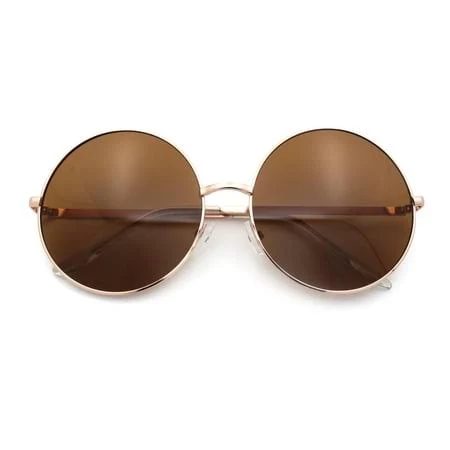 accessory Women's Oversize Circle Round Metal Rim Sunglasses Walmart - SA106 $13.95