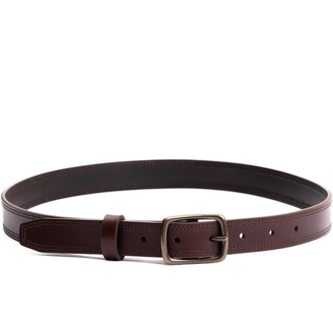accessory Women's Slim Double Stitch Leather Belt Portland Leather Goods $40.5