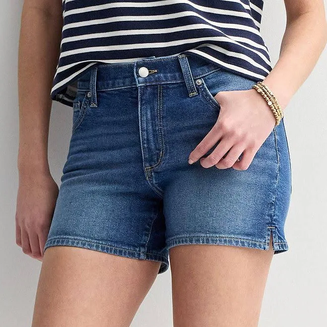 shorts Women's Sonoma Goods For Life Mid Rise Denim Shorts, Size: 8, Blue Wash Kohl's $25.49