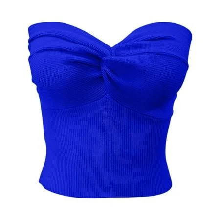 tube top Women's Strapless Stretchable Tube Bandeau Bra Crop Top Walmart - BYHONG Clothing $17.07