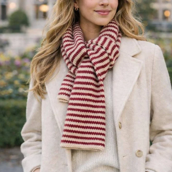 accessory Women's Striped Knit Scarf Etsy - Seller $2.8