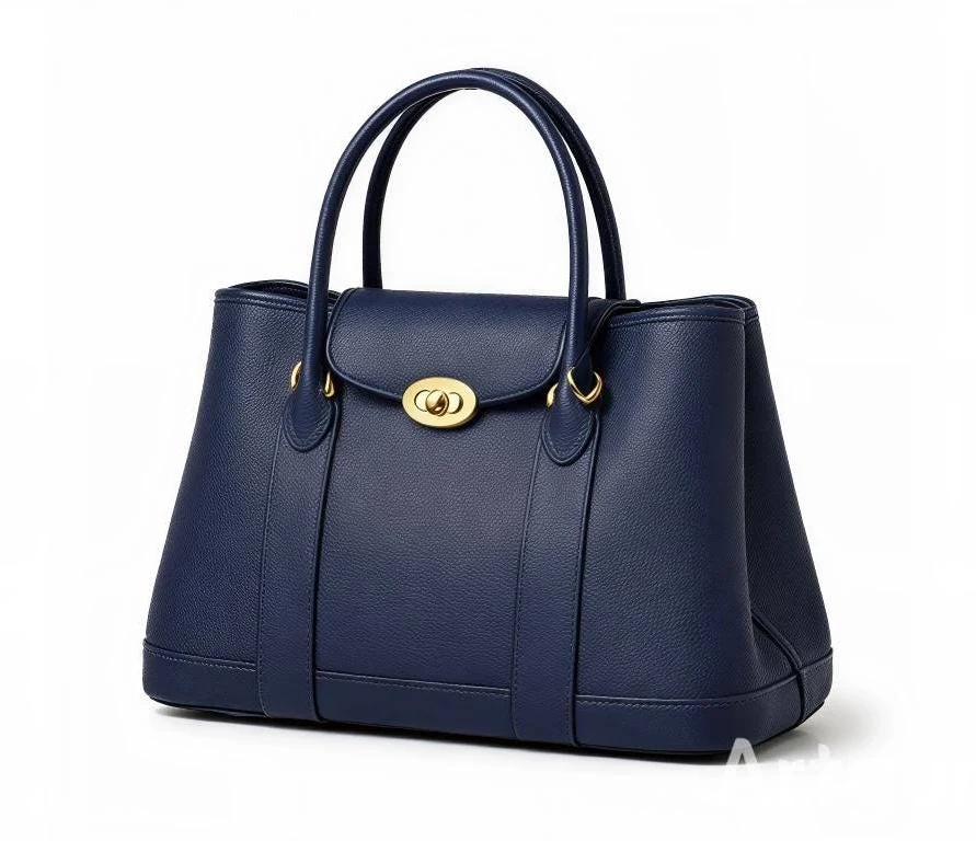 bag Women's Structured Leather Handbag with Gold Hardware Etsy - Seller $198.74