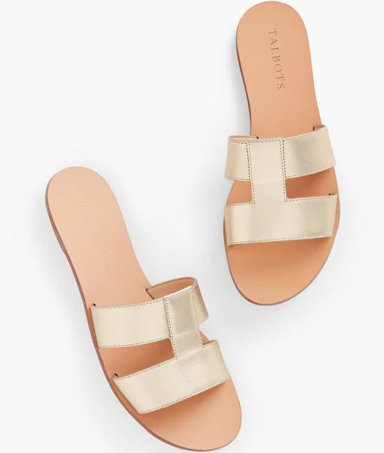 shoes Women's Talbots Hannah Metallic Vachetta Slides Talbots $47.7