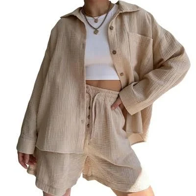 matching set Women's Textured Gauze Two Piece Loungewear Set Target $50.99