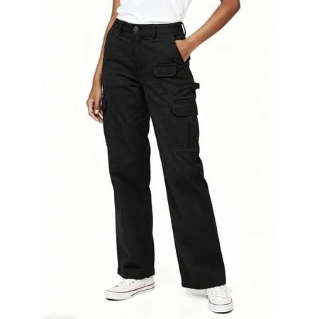 pants Women's Y2k High-Waisted Wide-Leg Baggy Cargo Pants Walmart - TRGPSG $35.09