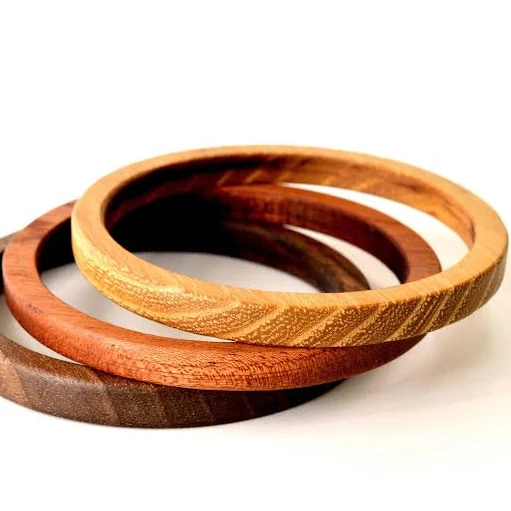 accessory Wooden Bangle Bracelet Set Etsy - coolNaturalJewelry $46.07