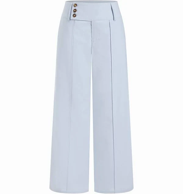 trousers Woven Linen- Blend Low Rise Pleated Wide Leg Trousers Cider $39.9