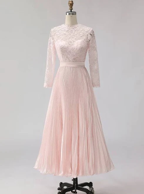dress Zapaka Women's Chiffon Lace Mother of the Bride Dress with Sleeves Zapaka $149