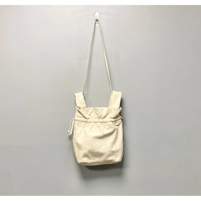 bag Zara Ivory Faux Leather Drawstring Bucket Bag Purse Shoulder Bag eBay $27.88