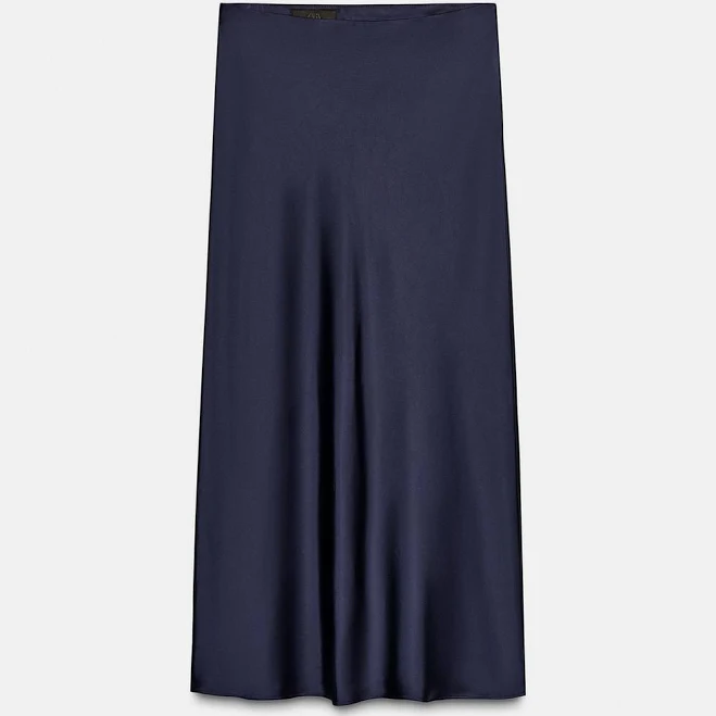 skirt Zara Women's Satin Midi Skirt Zara USA $45.9