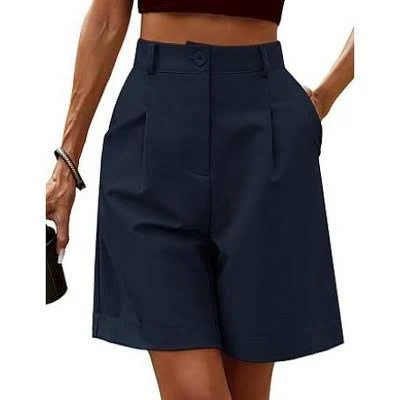 shorts Zeagoo Women's Dressy Casual Elastic High Waisted Wide Leg Bermuda Shorts with Pockets Target $19.99