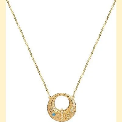 14K Gold Plated Dainty Gold Pendant Necklace