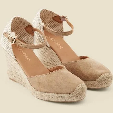 Womens Sosandar Natural Closed Toe Espadrille With Ankle Strap US