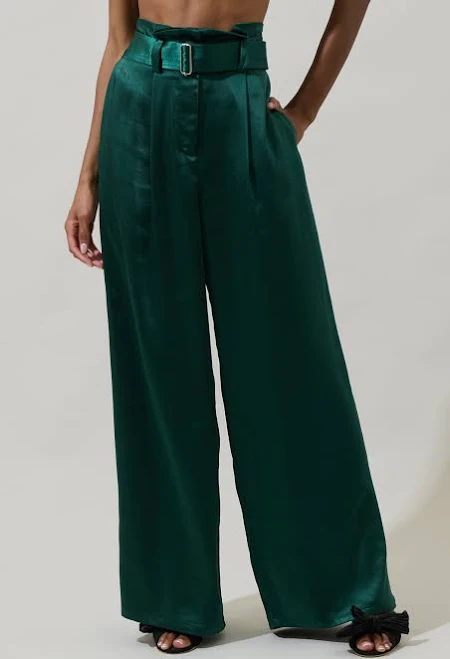 Sugarlips Nyssa Cole High Waist Wide Leg Satin Pants