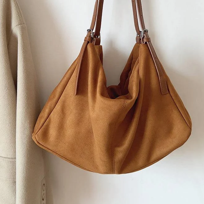 Elena Soft Suede Shoulder Bag