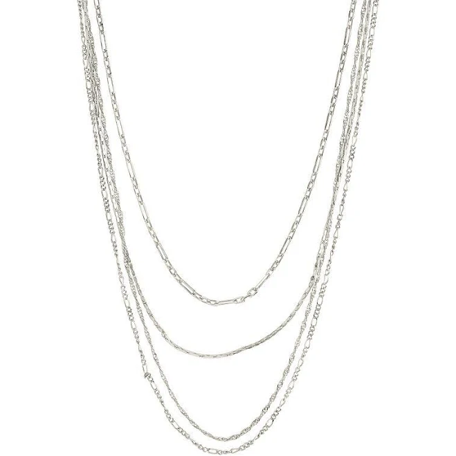 Sterling Forever Women's 14K Gold & Rhodium Plated Brass Multi Chain Layered