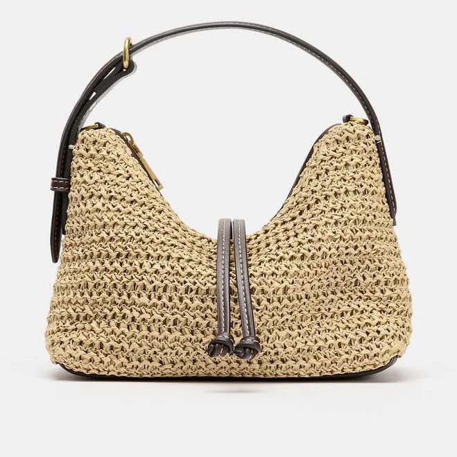 Zara Woven Mini Bucket Bag