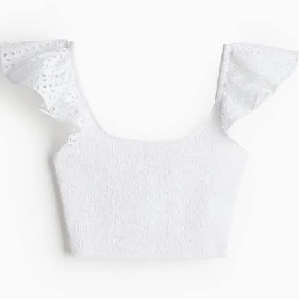 H&M Ladies Smocked Crop Top