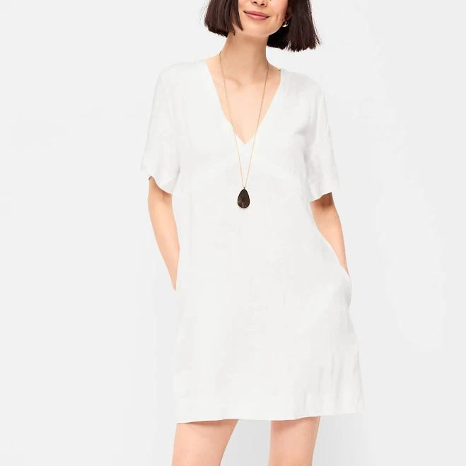 Old Navy Women's Short-Sleeve V-Neck Mini Shift Dress