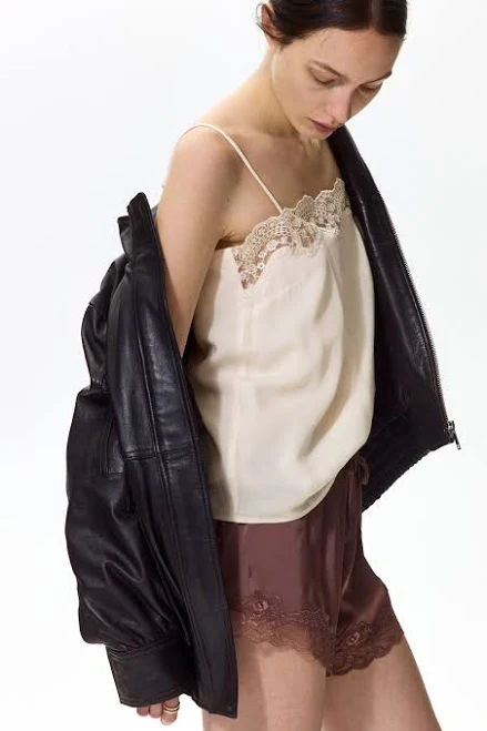 H&M Ladies Lace-Trimmed Camisole Top
