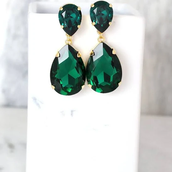 Emerald Chandelier Earrings
